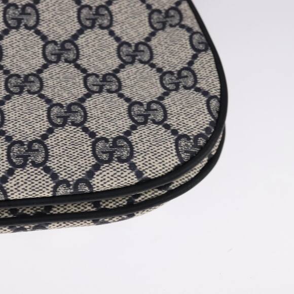 GUCCI GG Supreme Sherry Line Shoulder Bag Pvc Red Navy - Picture 13 of 16